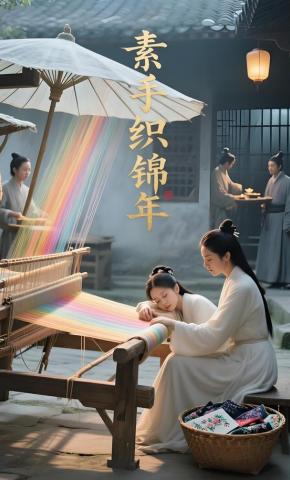 短剧《素手织锦年》海报