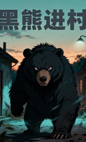 短剧《黑熊进村》海报