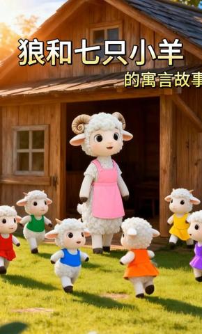 短剧《狼和七只小羊的寓言故事》海报