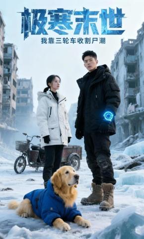 短剧《极寒末世：我靠三轮车收割尸潮》海报