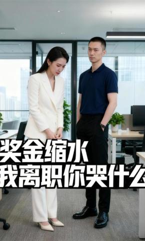 短剧《奖金缩水，我离职你哭什么》海报