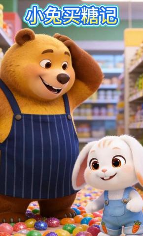 短剧《小兔买糖记》海报