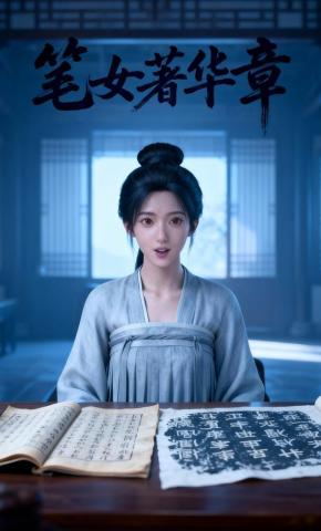 短剧《笔女著华章》海报