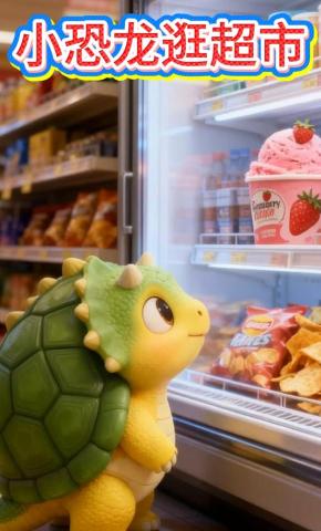 短剧《小恐龙逛超市》海报