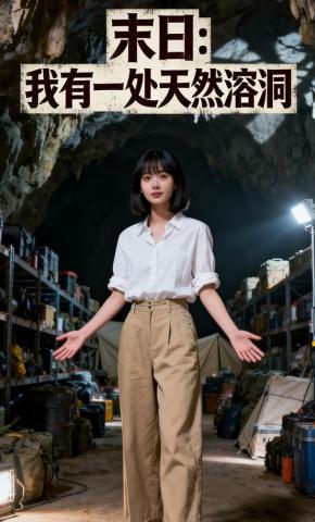 短剧《末日：我有一处天然溶洞》海报
