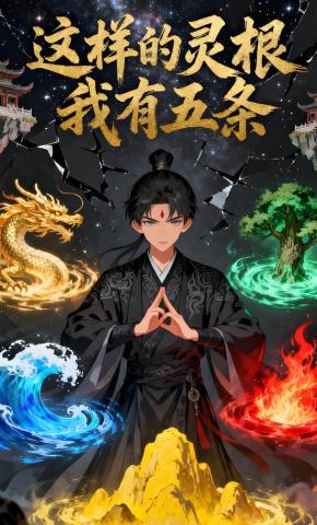 短剧《这样的灵根，我有五条》海报