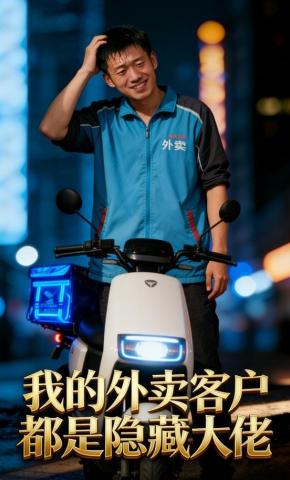 短剧《我的外卖客户都是隐藏大佬》海报