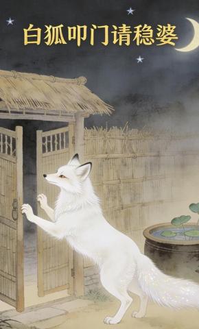 短剧《白狐叩门请稳婆》海报