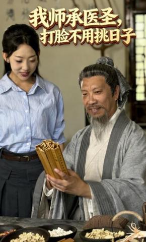 短剧《我师承医圣，打脸不用挑日子》海报