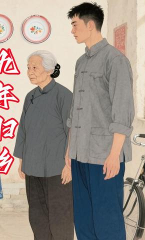 短剧《九年归乡》海报