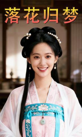 短剧《落花归梦》海报