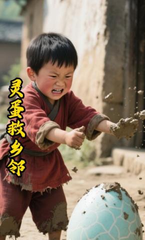 短剧《灵蛋救乡邻》海报