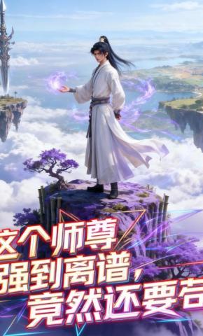 短剧《这个师尊强到离谱，竟然还要苟》海报