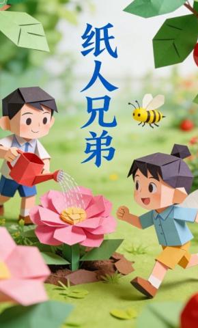 短剧《纸人兄弟》海报