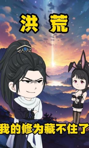 短剧《洪荒：我的修为藏不住了》海报
