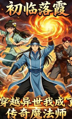 短剧《穿越异世我成了传奇魔法师之初临落霞》海报