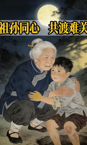 短剧《祖孙同心，共渡难关》海报