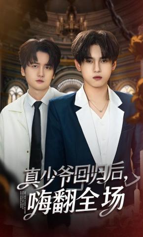 短剧《真少爷回归后，嗨翻全场》海报