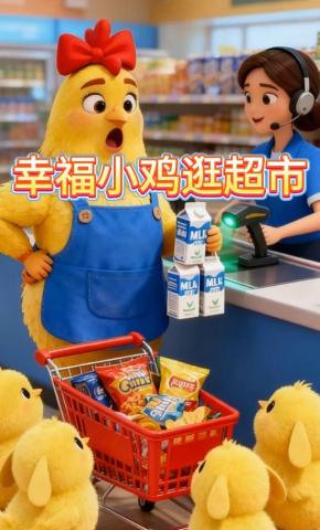 短剧《幸福小鸡逛超市》海报