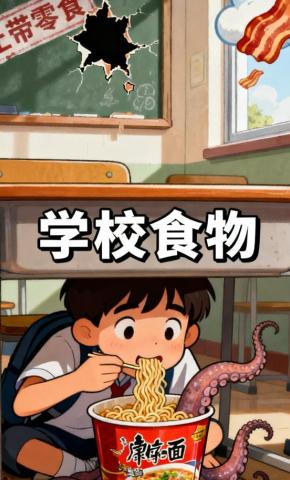 短剧《学校食物》海报