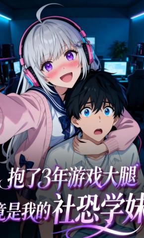 短剧《抱了3年游戏大腿，竟是我的社恐学妹》海报