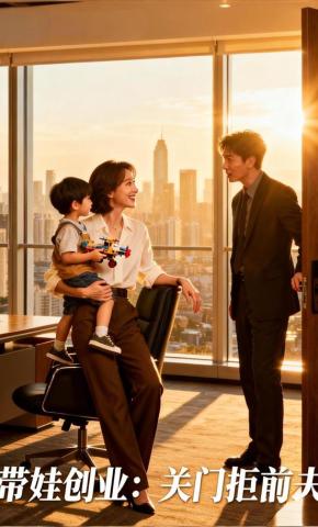 短剧《带娃创业：关门拒前夫》海报