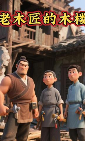 短剧《老木匠的木楼》海报