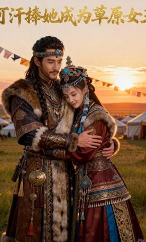短剧《可汗捧她成为草原女王》海报