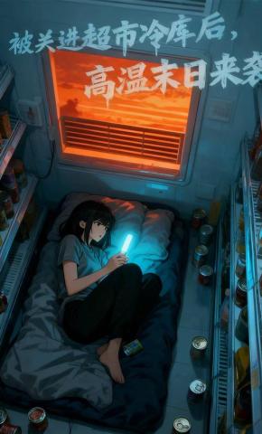 短剧《被关进超市冷库后，高温末日来袭》海报