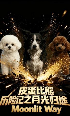 短剧《皮蛋比熊历险记之月光归途》海报