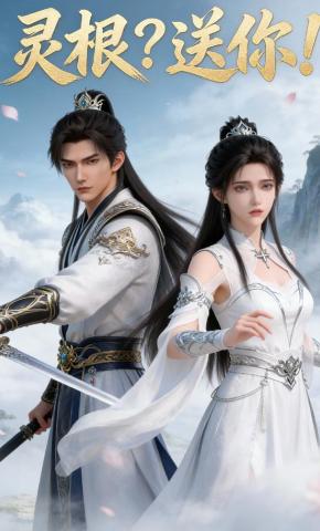 短剧《灵根？送你！》海报