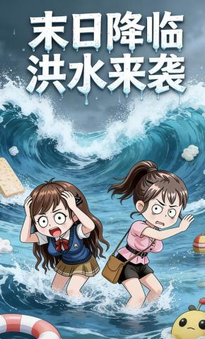 短剧《末日降临洪水来袭》海报