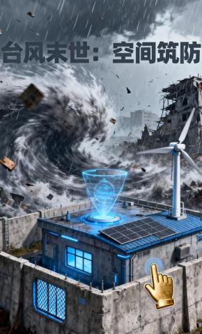 短剧《台风末世：空间筑防》海报