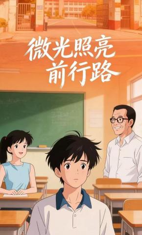 短剧《微光照亮前行路》海报