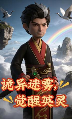 短剧《诡异迷雾，觉醒英灵》海报