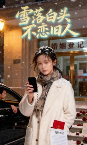 短剧《雪落白头，不恋旧人》海报