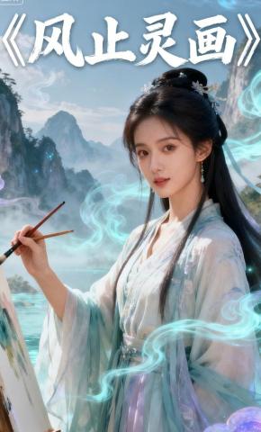 短剧《风止灵画》海报