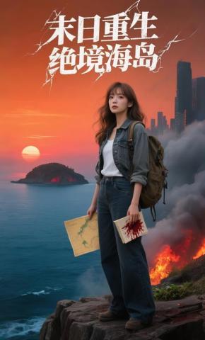 短剧《末日重生，绝境海岛》海报