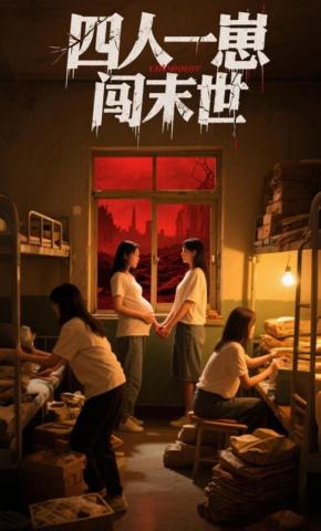 短剧《四人一崽闯末世》海报