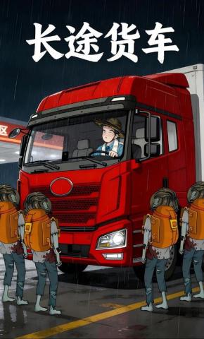 短剧《长途货车》海报