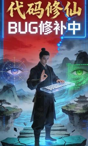 短剧《代码修仙，BUG修补中》海报