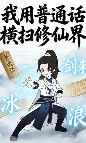 短剧《我用普通话横扫修仙界》海报