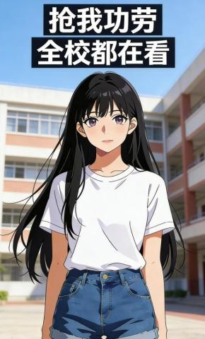 短剧《抢我功劳？全校都在看》海报