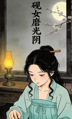 短剧《砚女磨光阴》海报