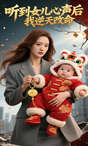 短剧《听到女儿心声后，我逆天改命》海报