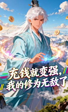 短剧《充钱就变强，我的修为无敌了》海报