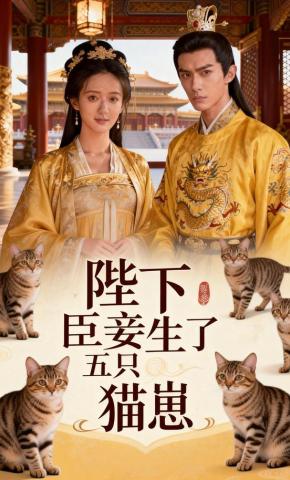 短剧《陛下，臣妾生了五只猫崽》海报
