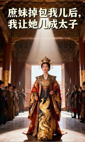 短剧《庶妹掉包我儿后，我让她儿成太子》海报