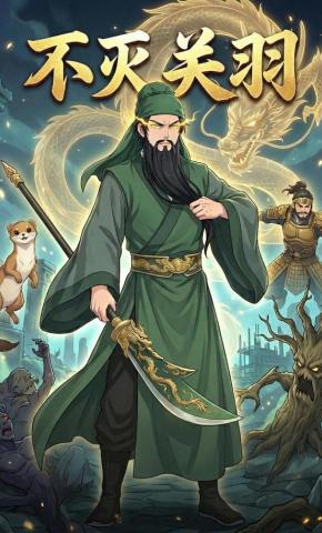 短剧《不灭关羽》海报