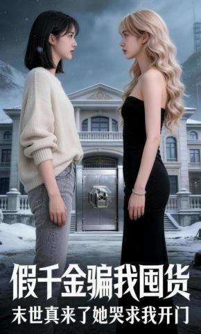 短剧《假千金骗我囤货，末世真来了，她哭求我开门》海报